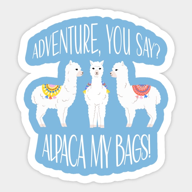 Alpaca Adventures Sticker by tangerinetane